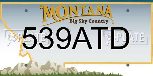 539ATD Montana License Plate