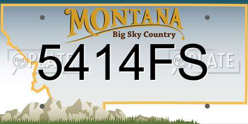 5414FS Montana License Plate