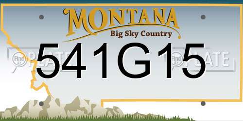 541G15 Montana License Plate