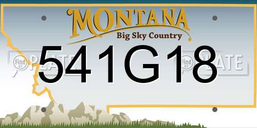 541G18 Montana License Plate