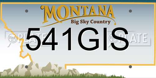 541GIS Montana License Plate