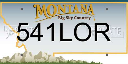 541LOR Montana License Plate