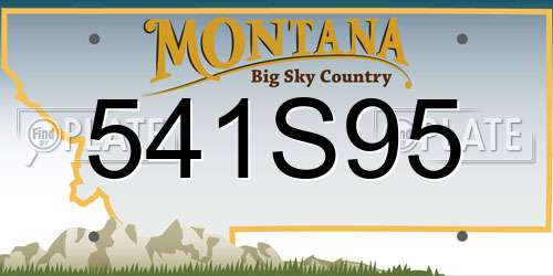 541S95 Montana License Plate