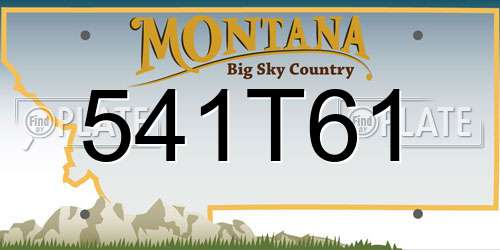 541T61 Montana License Plate