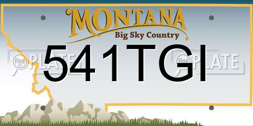 541TGI Montana License Plate