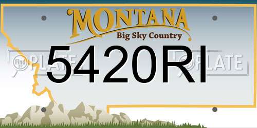 5420RI Montana License Plate