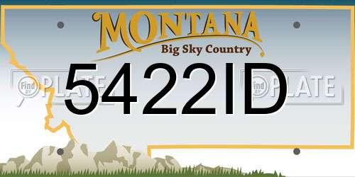 5422ID Montana License Plate