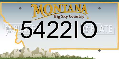 5422IO Montana License Plate