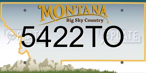 5422TO Montana License Plate