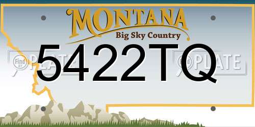 5422TQ Montana License Plate