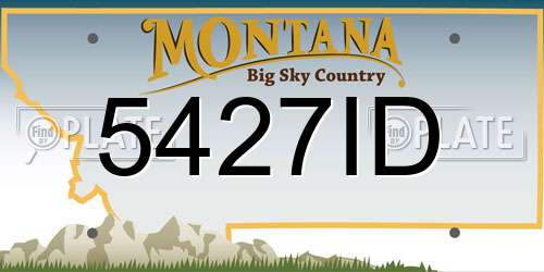 5427ID Montana License Plate