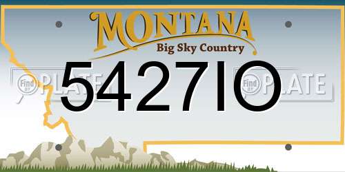 5427IO Montana License Plate