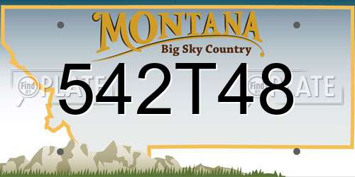 542T48 Montana License Plate