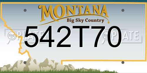 542T70 Montana License Plate
