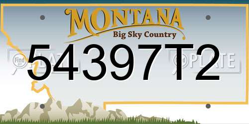 54397T2 Montana License Plate