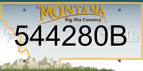 544280B Montana License Plate