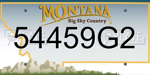 54459G2 Montana License Plate