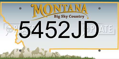 5452JD Montana License Plate