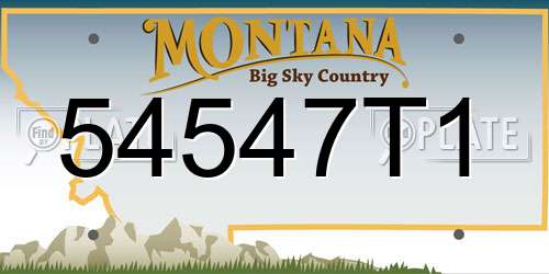 54547T1 Montana License Plate