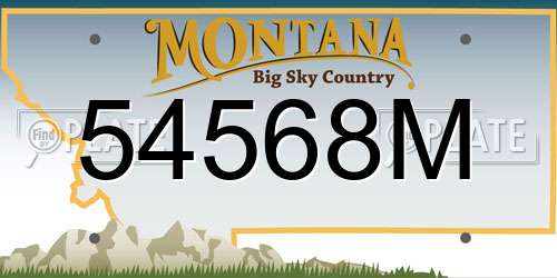 54568M Montana License Plate