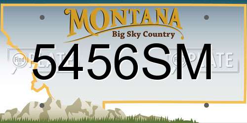 5456SM Montana License Plate