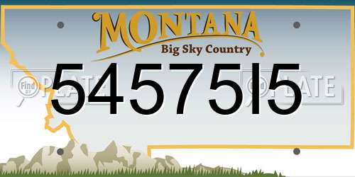 54575I5 Montana License Plate