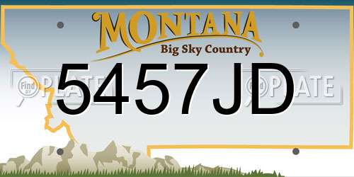 5457JD Montana License Plate
