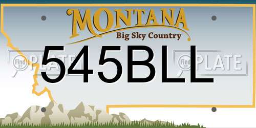 545BLL Montana License Plate