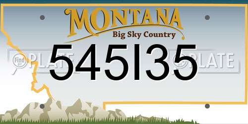 545I35 Montana License Plate