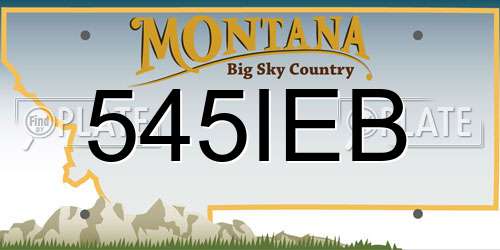 545IEB Montana License Plate