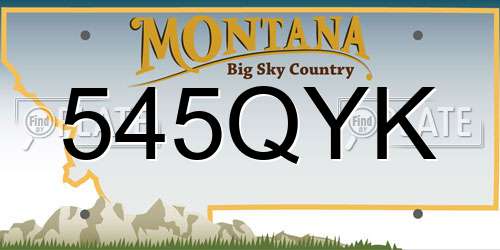 545QYK Montana License Plate