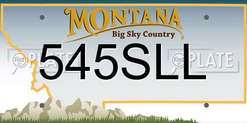 545SLL Montana License Plate