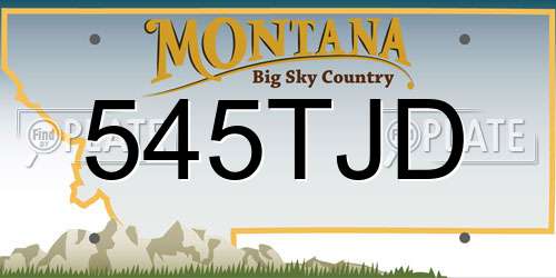 545TJD Montana License Plate