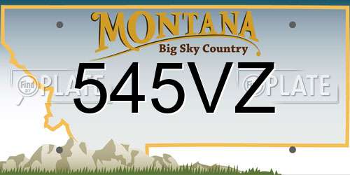 545VZ Montana License Plate