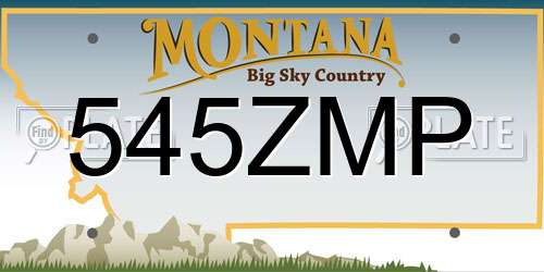 545ZMP Montana License Plate