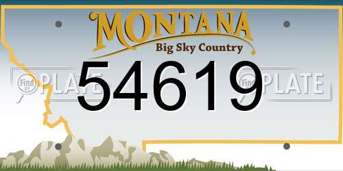 54619 Montana License Plate