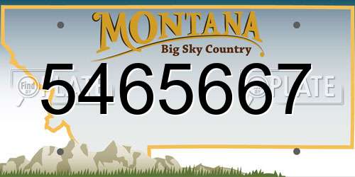 5465667 Montana License Plate