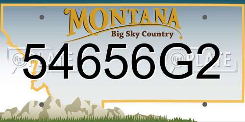 54656G2 Montana License Plate