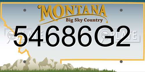 54686G2 Montana License Plate
