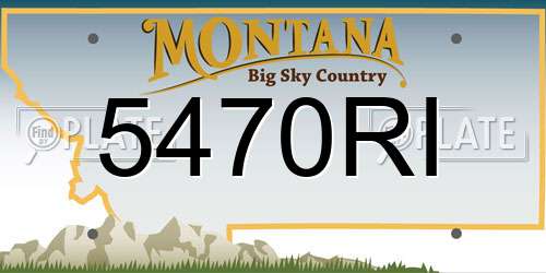 5470RI Montana License Plate