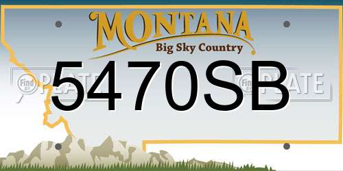 5470SB Montana License Plate