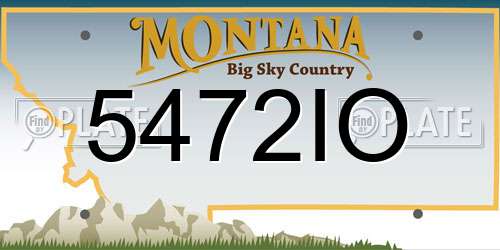 5472IO Montana License Plate