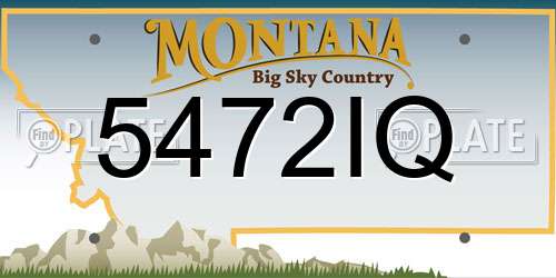 5472IQ Montana License Plate