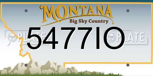 5477IO Montana License Plate