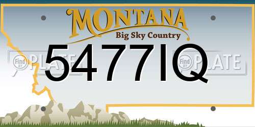 5477IQ Montana License Plate
