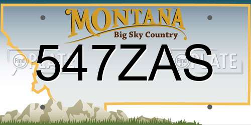 547ZAS Montana License Plate