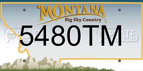 5480TM Montana License Plate
