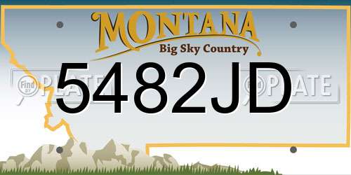 5482JD Montana License Plate