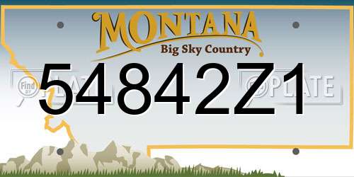 54842Z1 Montana License Plate