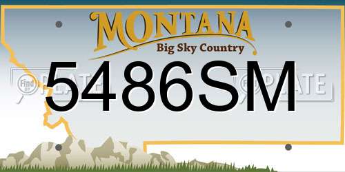 5486SM Montana License Plate